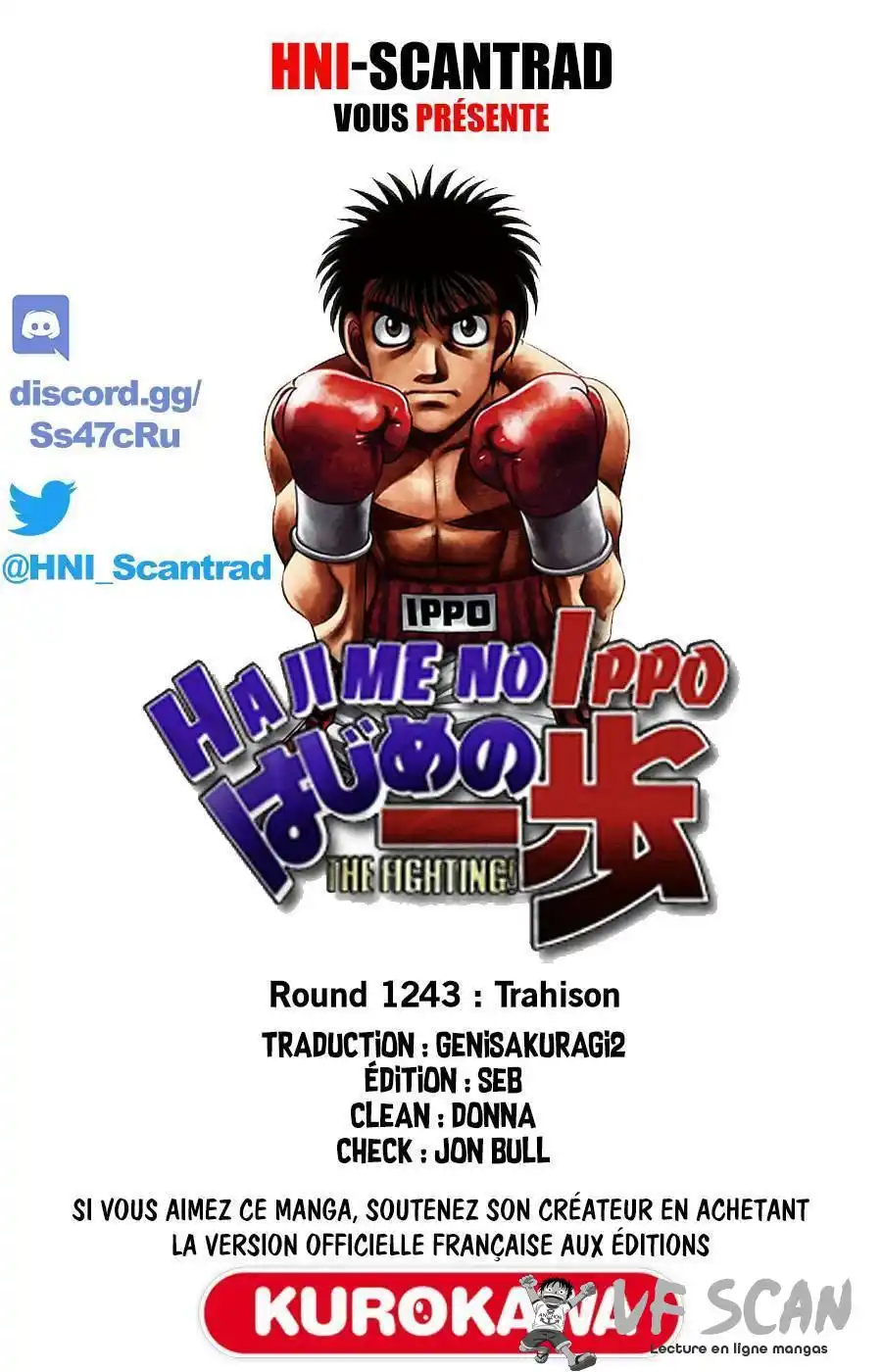Hajime no Ippo 1243 page 1